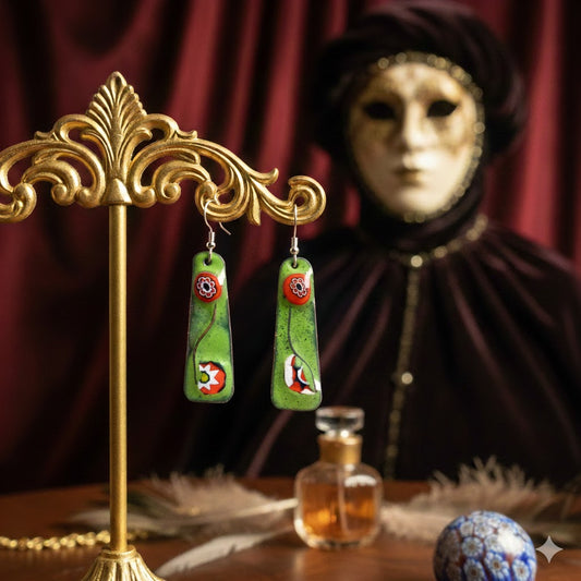 Ohrringe "Harlekin-Farben" – Ein Hauch von italienischem Karneval Venedig