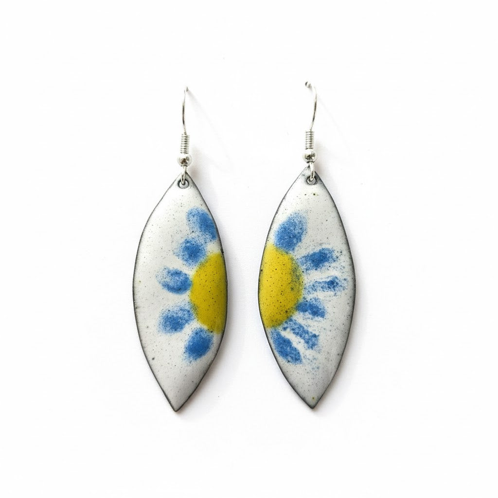 Emaille-Ohrringe"Aura des Sommers"
