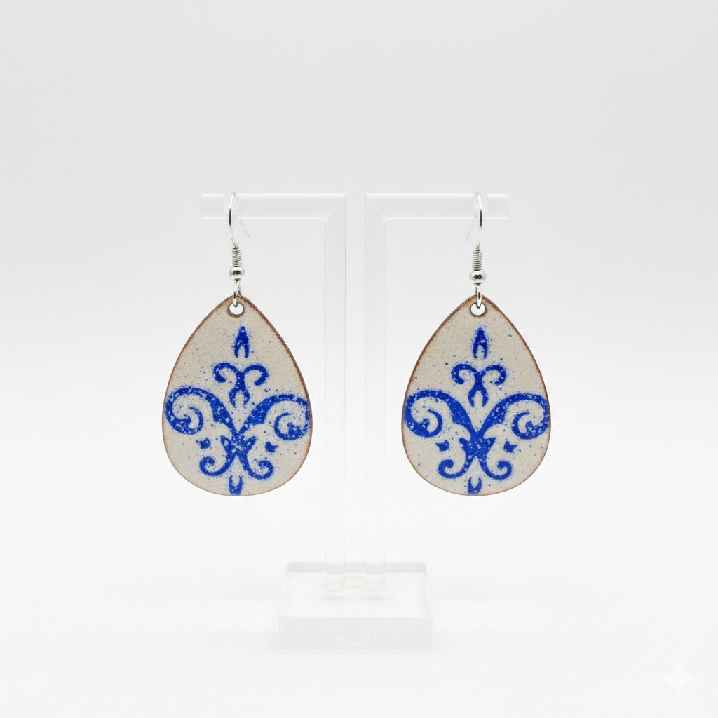 Emaille Ohrringe "Drachentanz" aus der Kollektion Fernöstliche Seide & Feuer