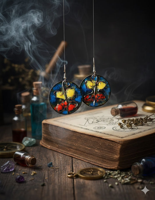 Emaille-Ohrringe "Schmetterlings-Traum" – Farbenfrohe Unikate von Emilia's Emaille