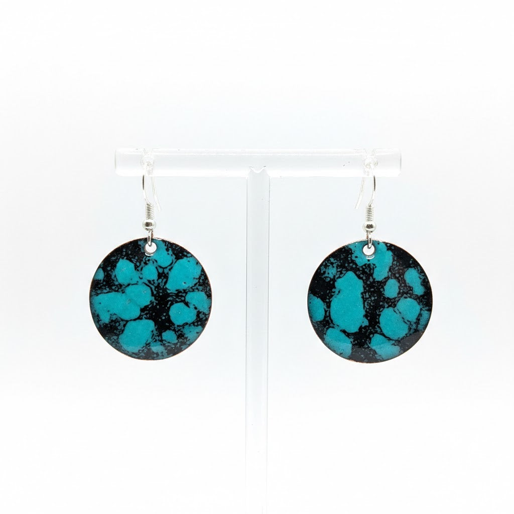 Enamel earrings "Imperial Jewel" from the Far Eastern Silk &amp; Fire collection