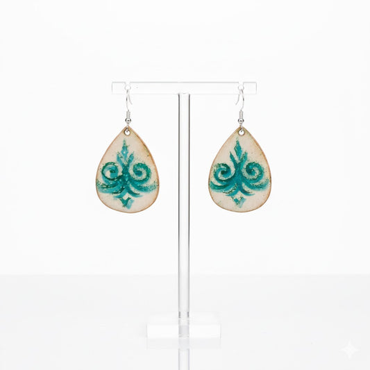 Emaille Ohrringe "Jade-Palast" aus der Kollektion Fernöstliche Seide & Feuer