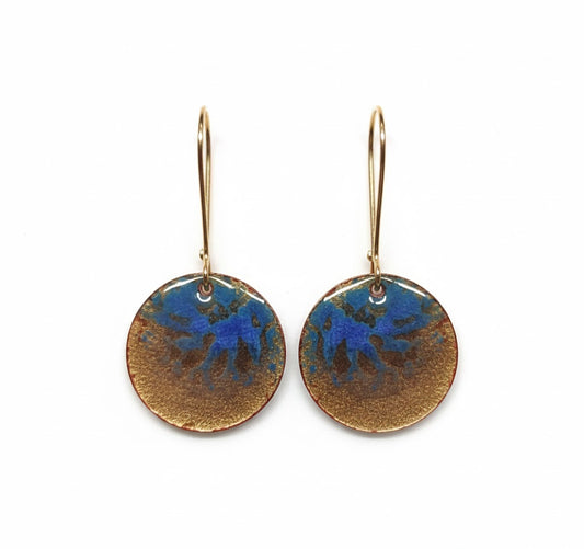 Enamel Earrings "Art Nouveau Ocean" – Artistic Unique Pieces by Emilia's Enamel