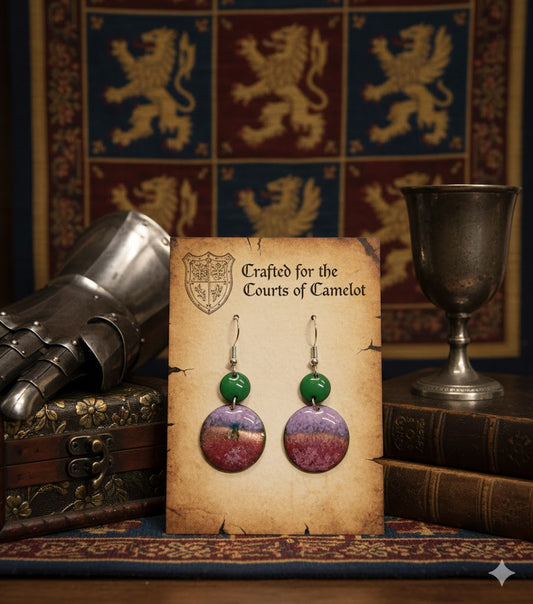 Emaille-Ohrringe "Camelot Sunrise"