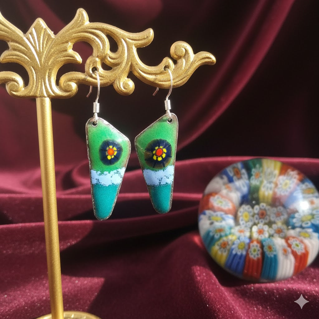 Enamel earrings "Masterpiece" from the Venice Collection