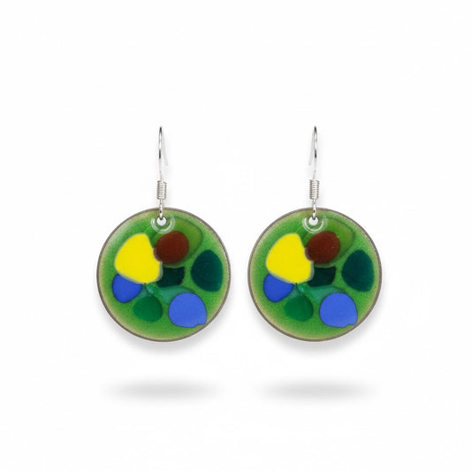 Enamel Earrings "New Reality" from the collection "Geometry of Fire – The Power of Abstraction"