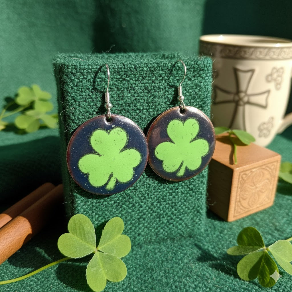 Emaille-Ohrringe "Glücksbringer"