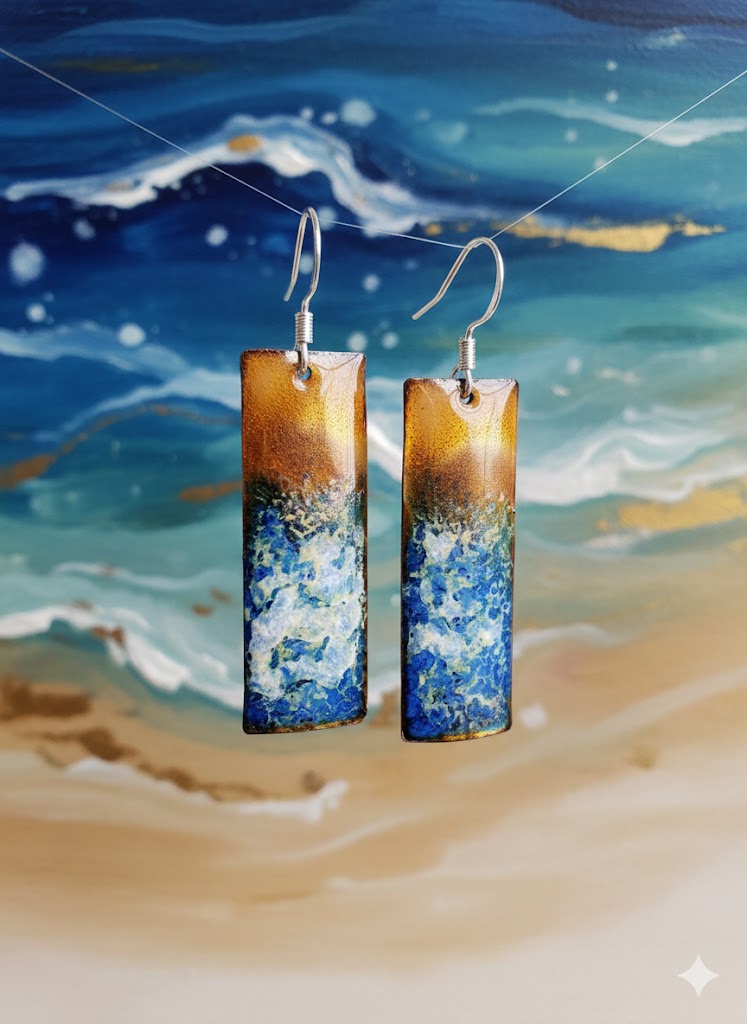 Emaille-Ohrringe "Impression"